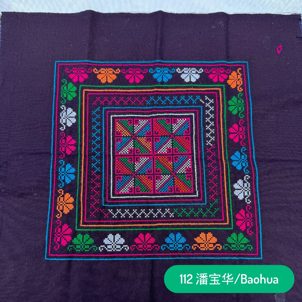 Red Yao Hand Embroidered Bandana