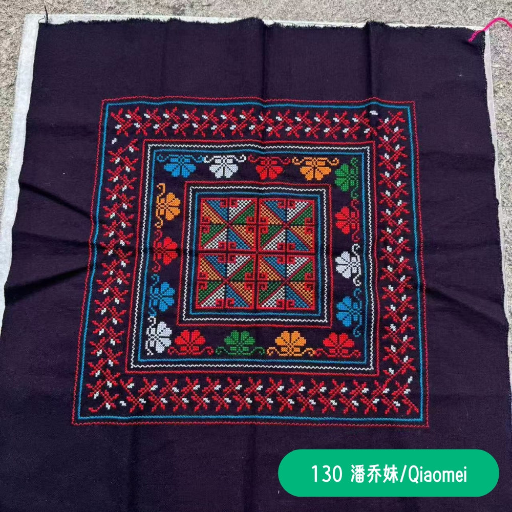 Red Yao Hand Embroidered Bandana