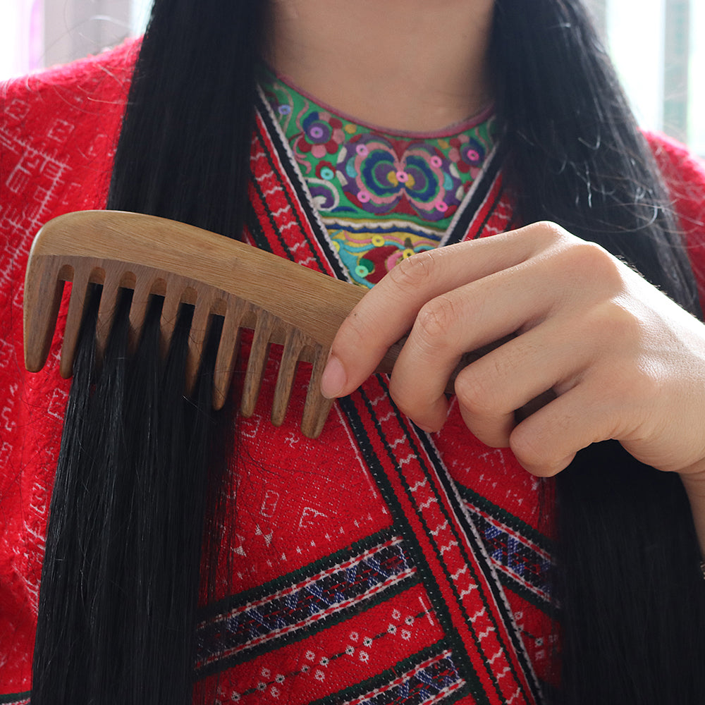 Wooden Wide Tooth Detangling Comb