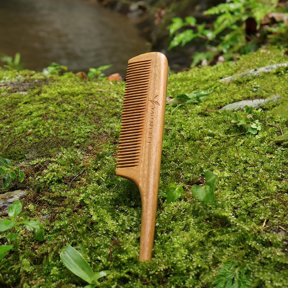Wooden Rat Tail Hair Comb