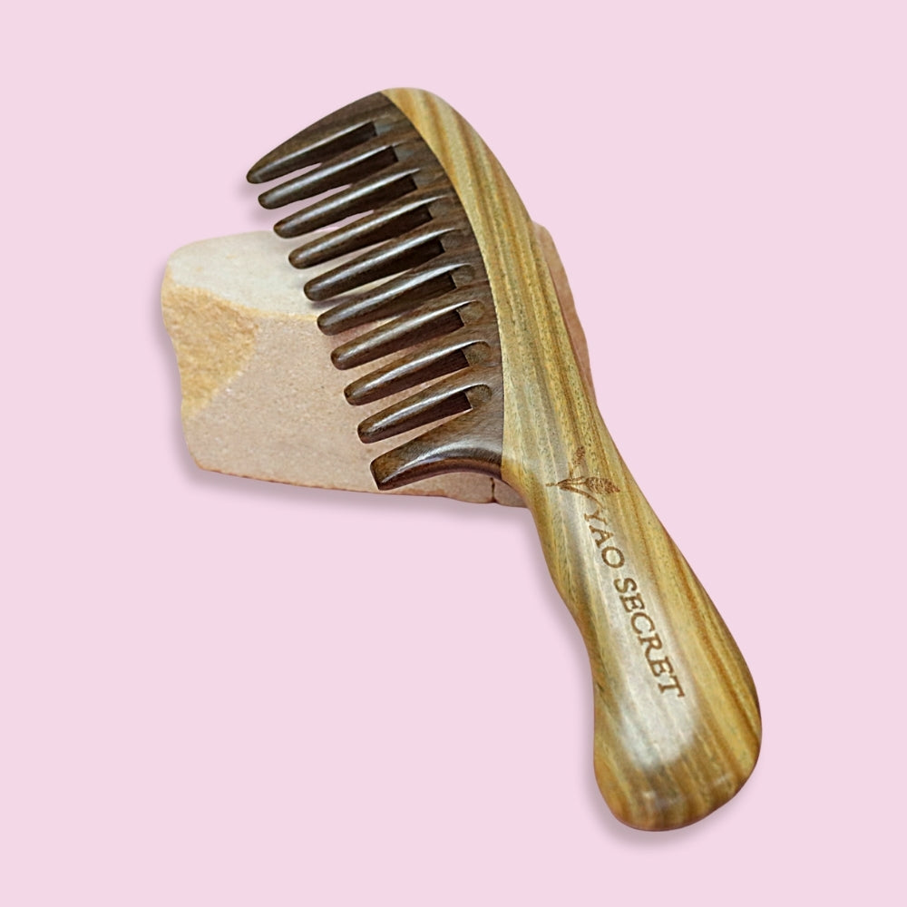 Wooden Wide Tooth Detangling Comb