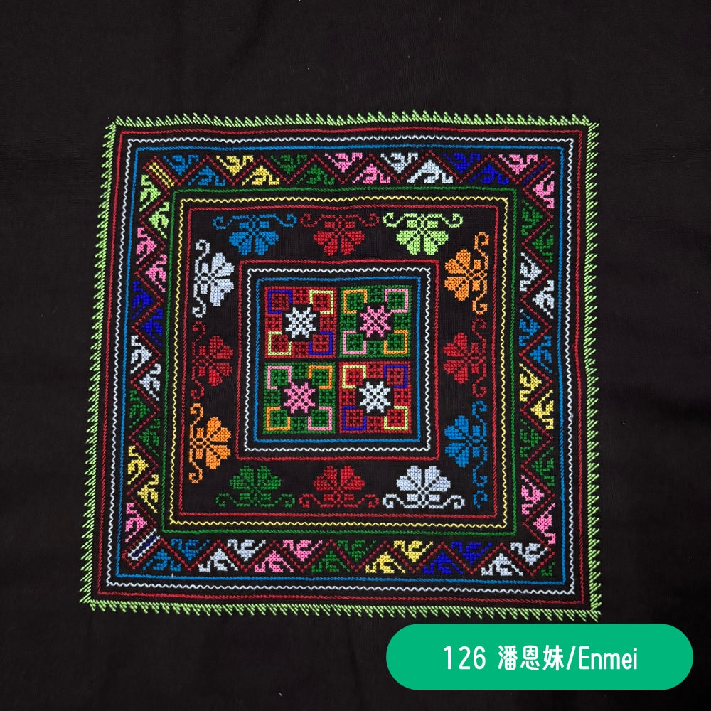 Red Yao Hand Embroidered Bandana