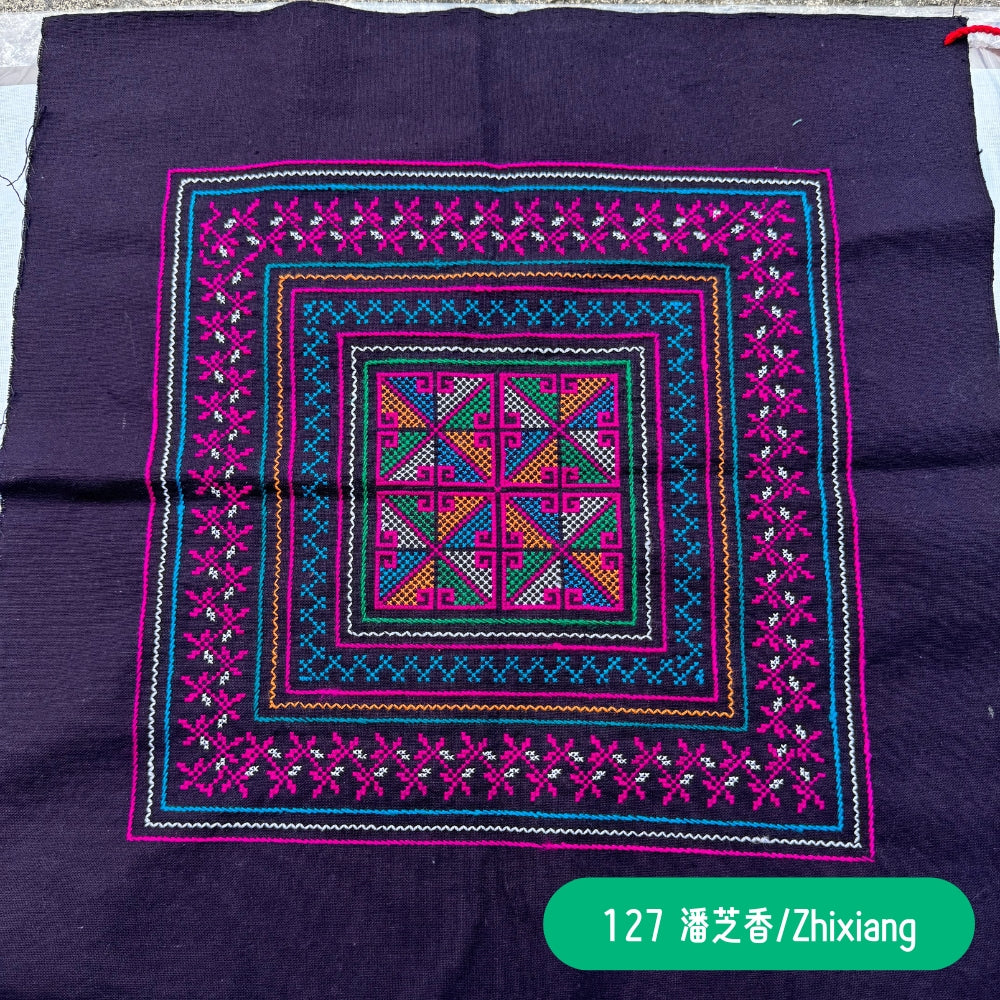 Red Yao Hand Embroidered Bandana