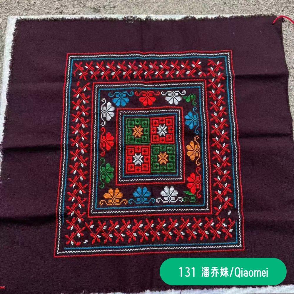 Red Yao Hand Embroidered Bandana
