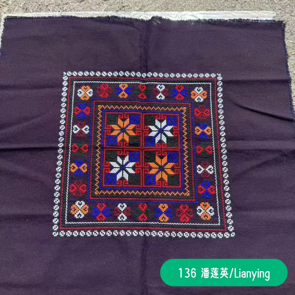 Red Yao Hand Embroidered Bandana